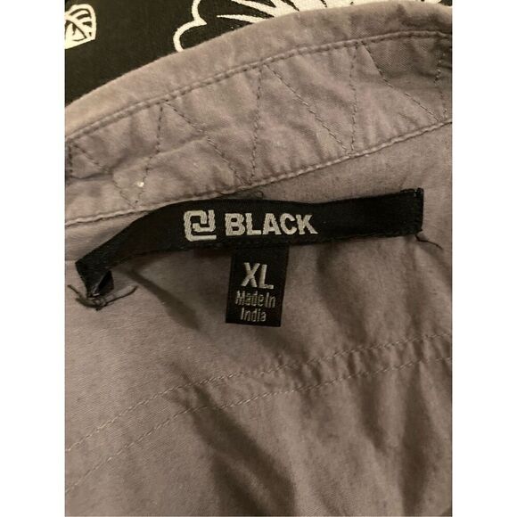 Buckle Black Long Sleeve Button Up Formal Casual - Picture 6 of 6